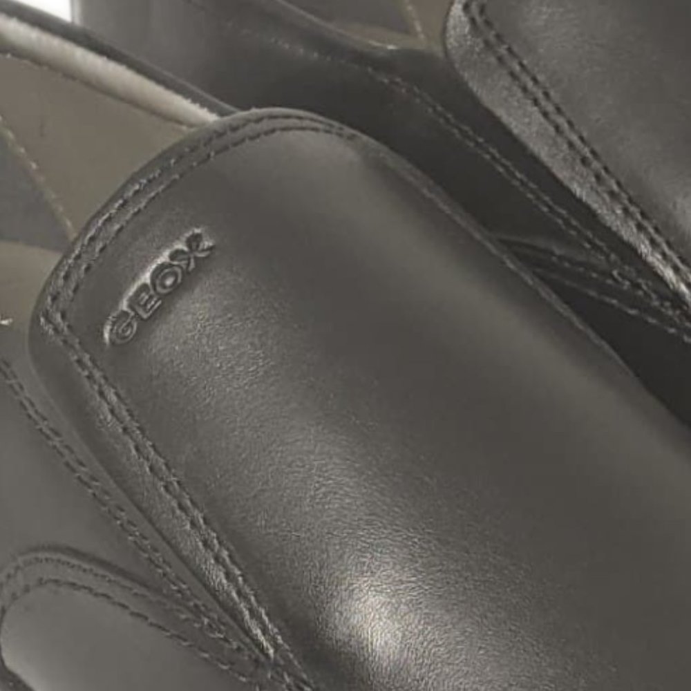 Geox J Federico N Kids Leather Slip On Shoe Black - Picture 10 of 11